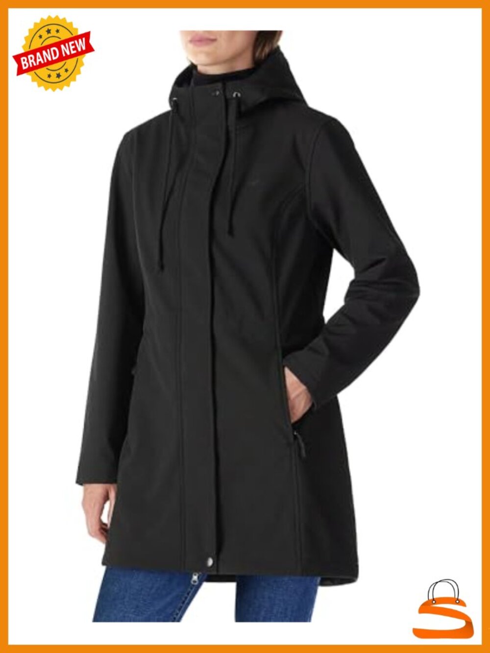 Waterproof Fleece Lined Hooded Softshell Rain Coat Windbreaker